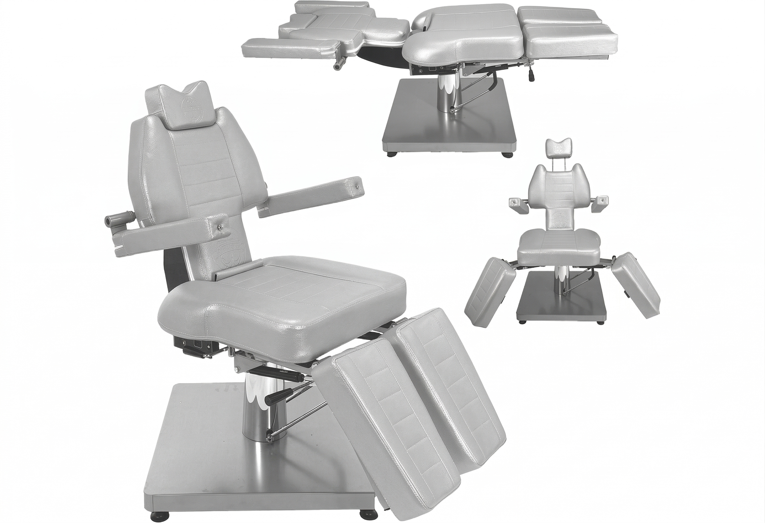 InkChair™ Electric Hydraulic Adjustable Client Chair Bed, Lies Fully Flat (GRY)