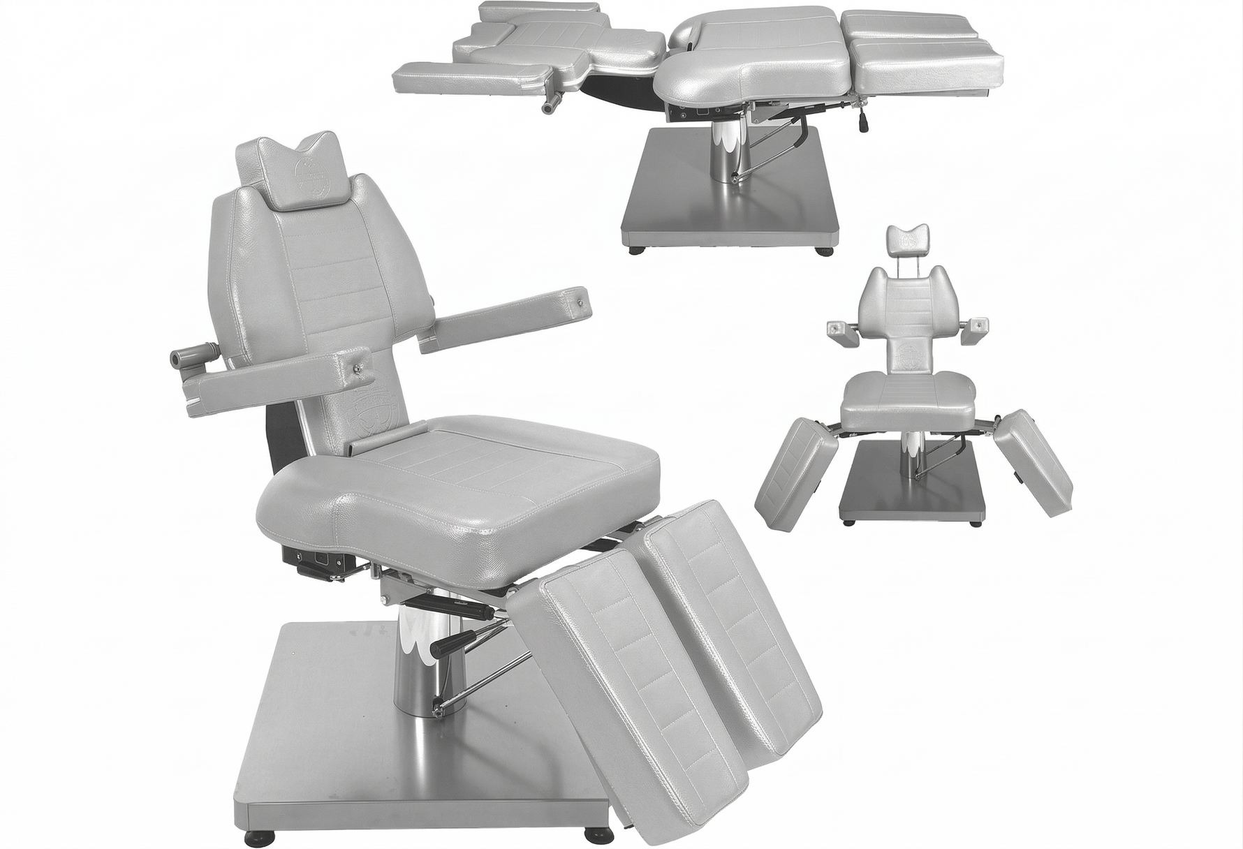 InkChair™ Electric Hydraulic Adjustable Client Chair Bed, Lies Fully Flat (GRY)