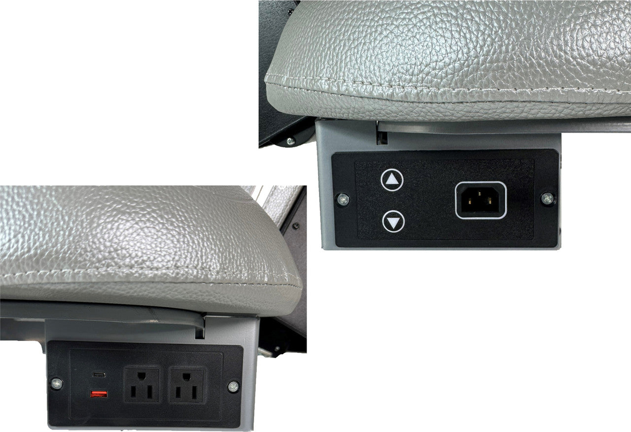 InkBed New Patented Electric Hydraulic Tattoo Bed Client Massage Table Chair (GRY)