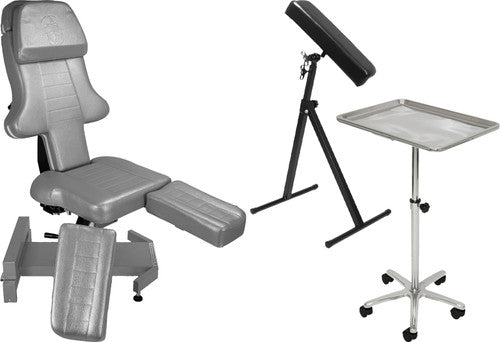 Grey Electric Hydraulic InkBed™ Complete Tattoo Package