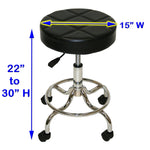 XL Deluxe Air-Lift Stool with Welded Steel Base
