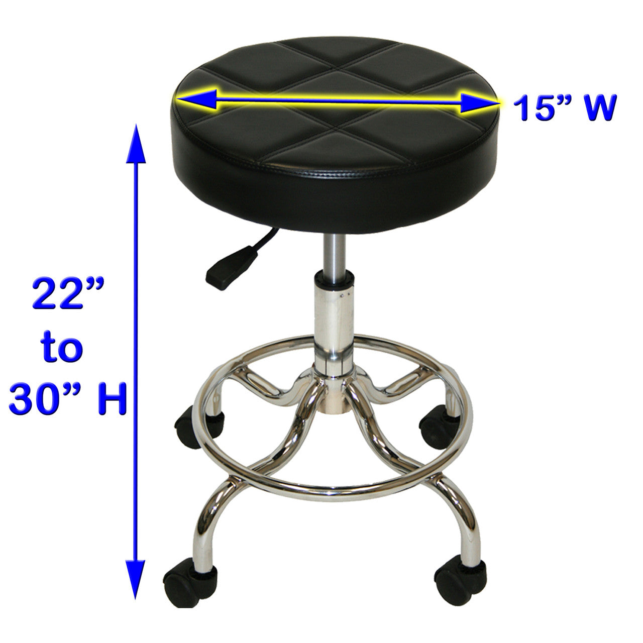 XL Deluxe Air-Lift Stool with Welded Steel Base