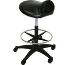 XL Air-Lift Saddle Stool  with Adjustable Footrest