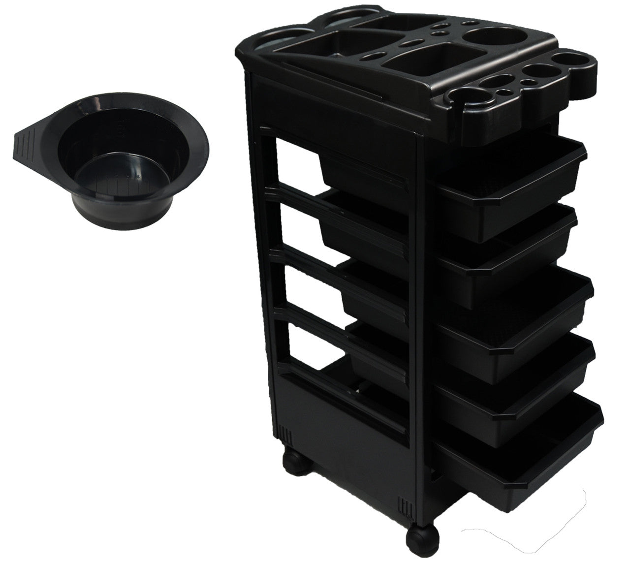 Ultra-Light Durable PVC 5-Drawer Rolling Workstation