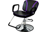 Reclining Tattoo Chair with Purple Accents - Sale!