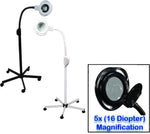 5x (16 Diopter) LED Magnifying Lamp on Wheels