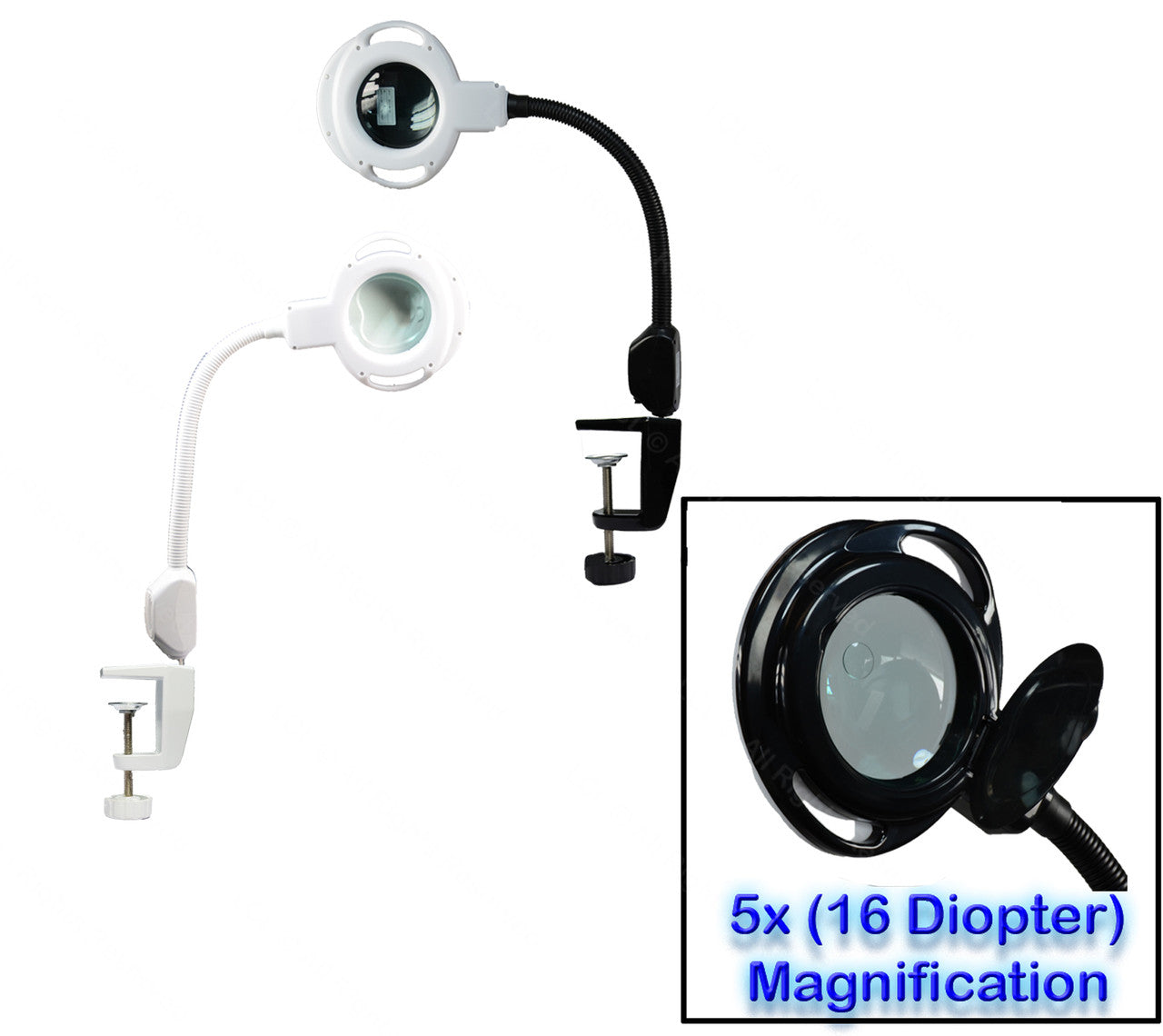 Clamp-On 5x (16 Diopter) LED Magnifying Lamp
