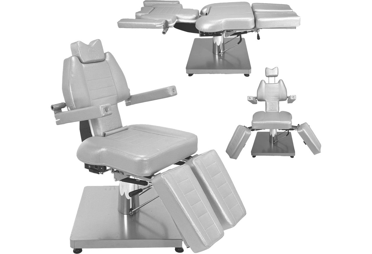 InkChair™ Electric Hydraulic Adjustable Client Chair Bed, Lies Fully Flat (GRY)