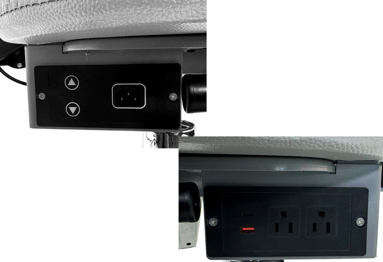 InkChair™ Electric Hydraulic Adjustable Client Chair Bed, Lies Fully Flat (GRY)