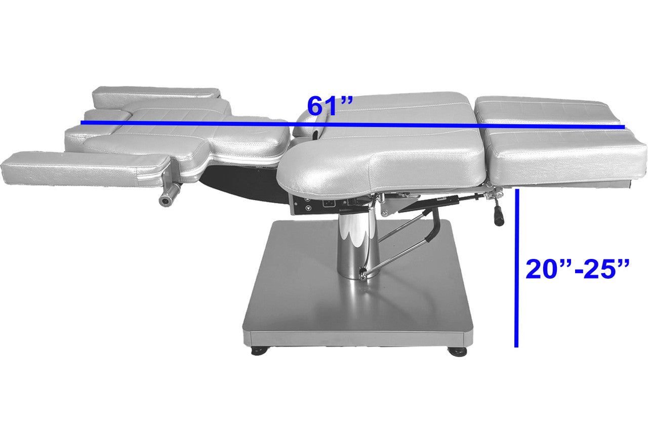 InkChair™ Electric Hydraulic Adjustable Client Chair Bed, Lies Fully Flat (GRY)