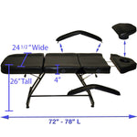 Stationary Tattoo Bed  with FREE Matching Stool