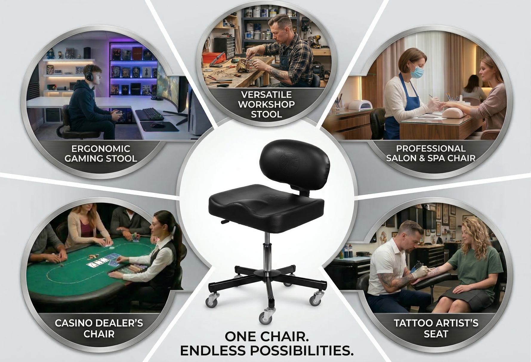 Patented All Purpose Ergonomic Back Support Chair