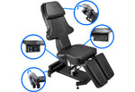 InkBed New Patented Electric Hydraulic Tattoo Bed Client Massage Table Chair (BLK)