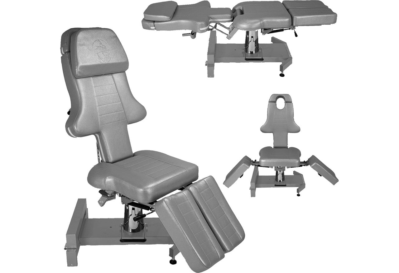InkBed™ Hydraulic Lift Client Chair & Bed (Grey)