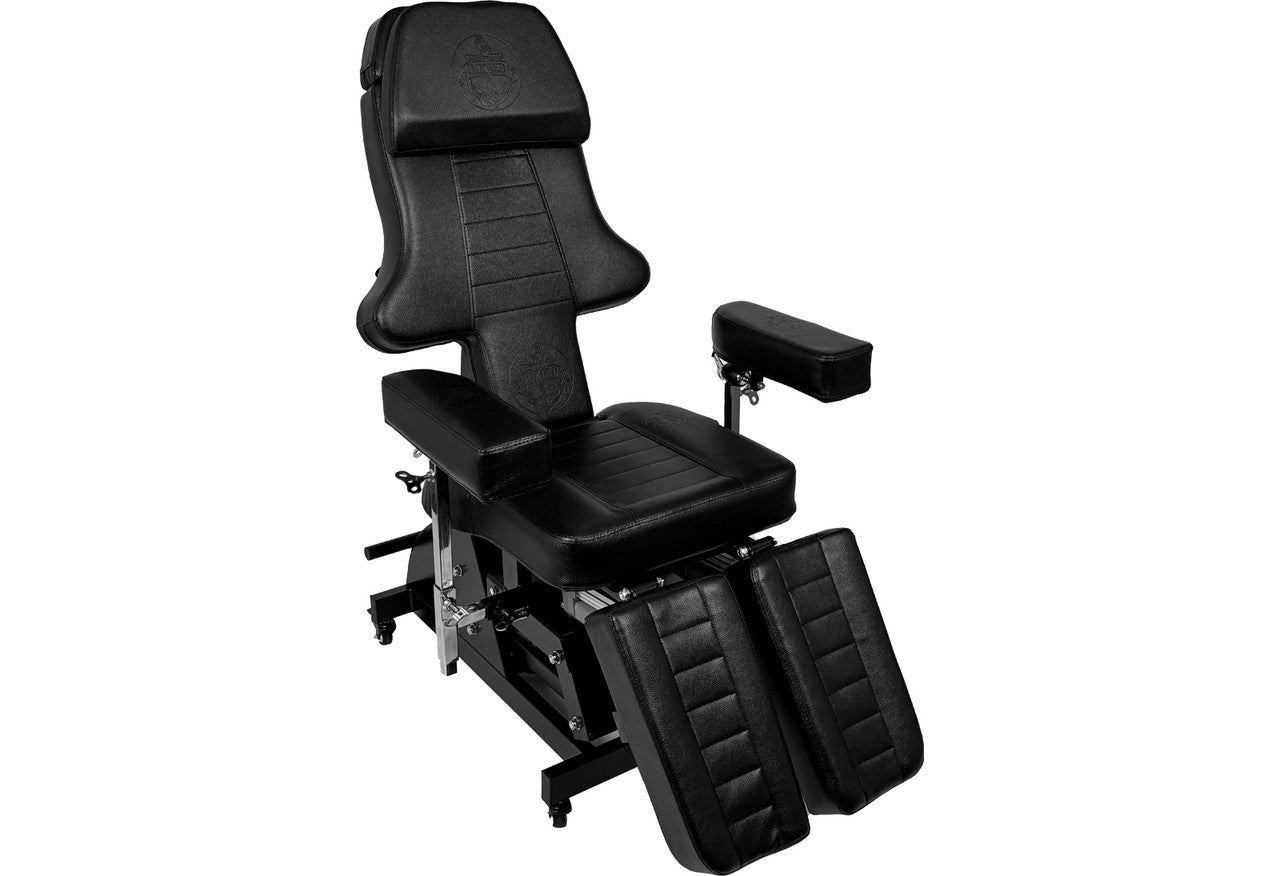 InkBed New Patented Fully Electric Tattoo Bed Client Massage Table Chair (BLK)