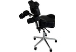 InkStool™ Patented Ergonomic Artist Chair Stool and Straddle Seat with Back Support (BLK)
