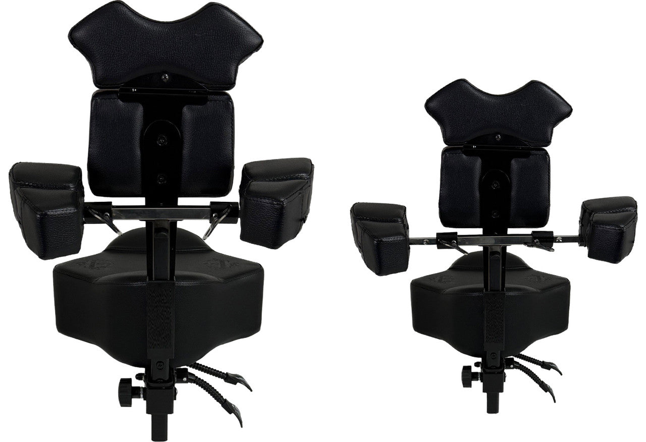 InkStool™ Patented Ergonomic Artist Chair Stool and Straddle Seat with Back Support (BLK)
