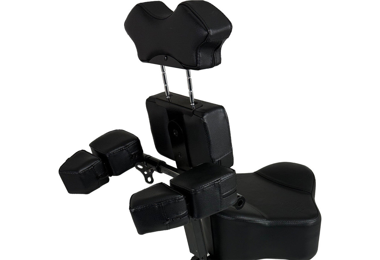 InkStool™ Patented Ergonomic Artist Chair Stool and Straddle Seat with Back Support (BLK)