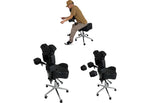 InkStool™ Patented Ergonomic Artist Chair Stool and Straddle Seat with Back Support (BLK)
