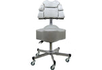 InkStool™ Patented Ergonomic Artist Chair Stool and Straddle Seat with Back Support (GRY)