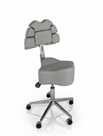 InkStool™ Patented Ergonomic Artist Chair Stool and Straddle Seat with Back Support (GREY)
