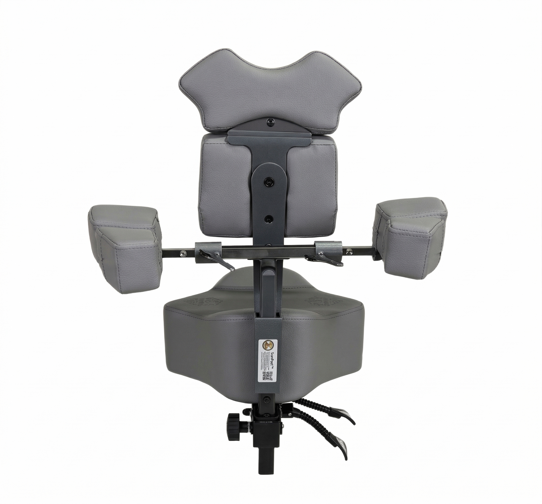 InkStool™ Patented Ergonomic Artist Chair Stool and Straddle Seat with Back Support (GREY)
