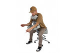 InkStool™ Patented Ergonomic Artist Chair Stool and Straddle Seat with Back Support (GRY)