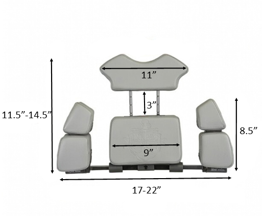 InkStool™ Patented Ergonomic Artist Chair Stool and Straddle Seat with Back Support (GRY)