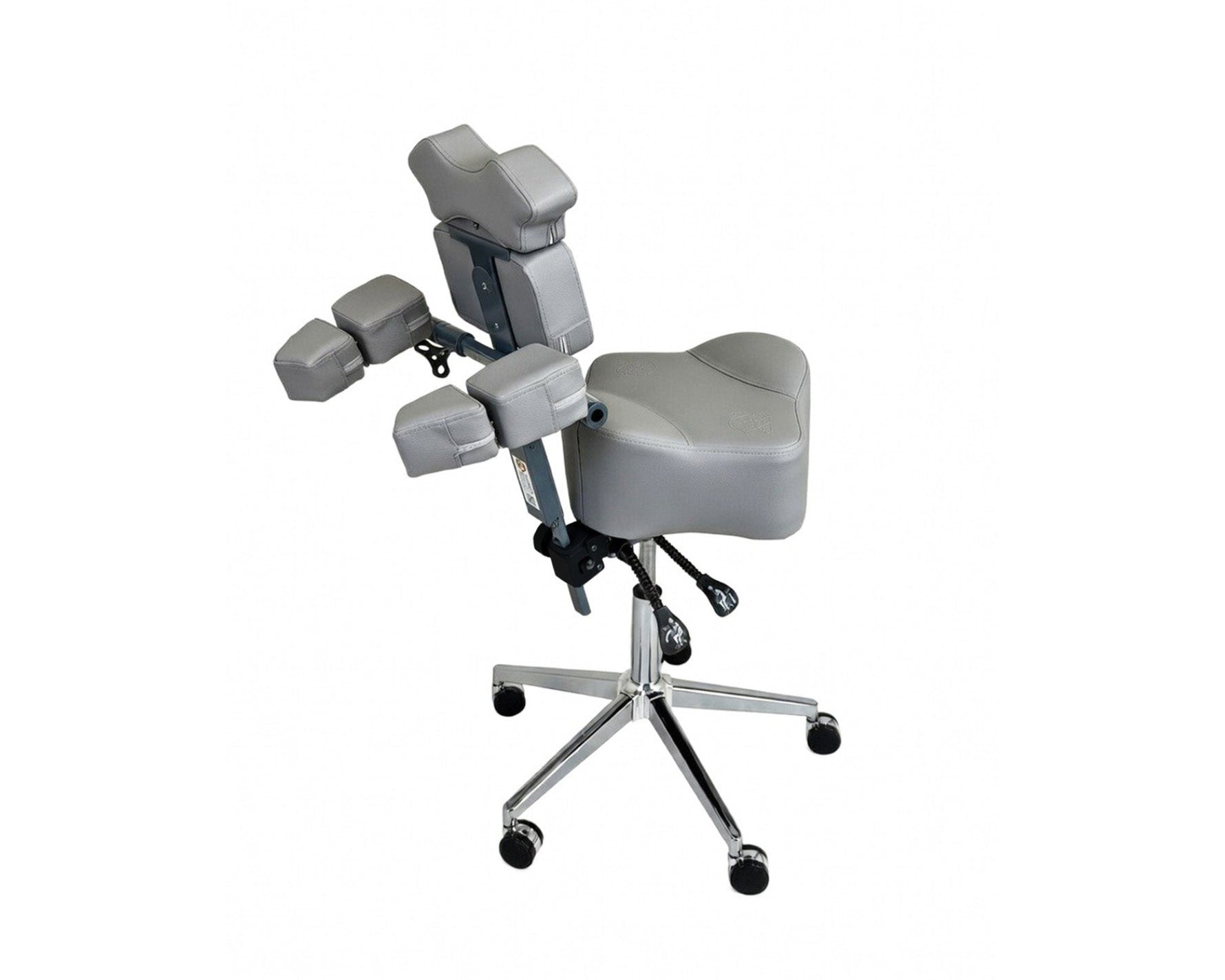 InkStool™ Patented Ergonomic Artist Chair Stool and Straddle Seat with Back Support (GRY)