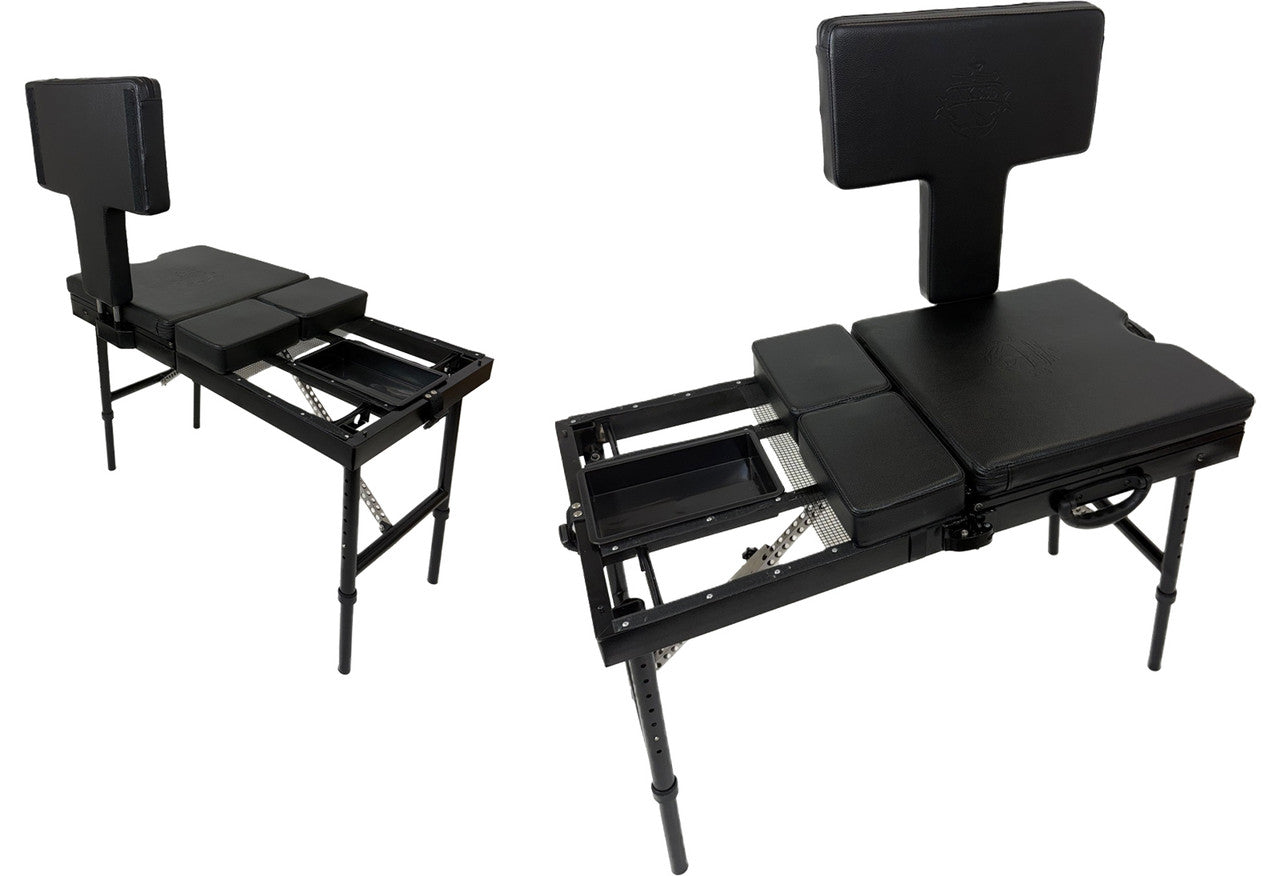 InkTable Portable Tattoo Table and Chair with Carrying Case